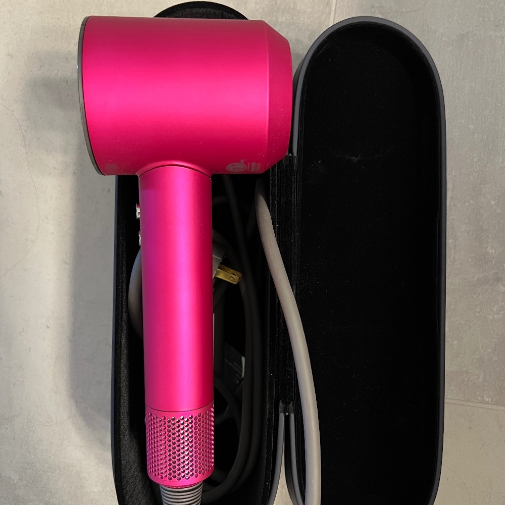Dyson limited edition supersonic hair dryer with attachments and case